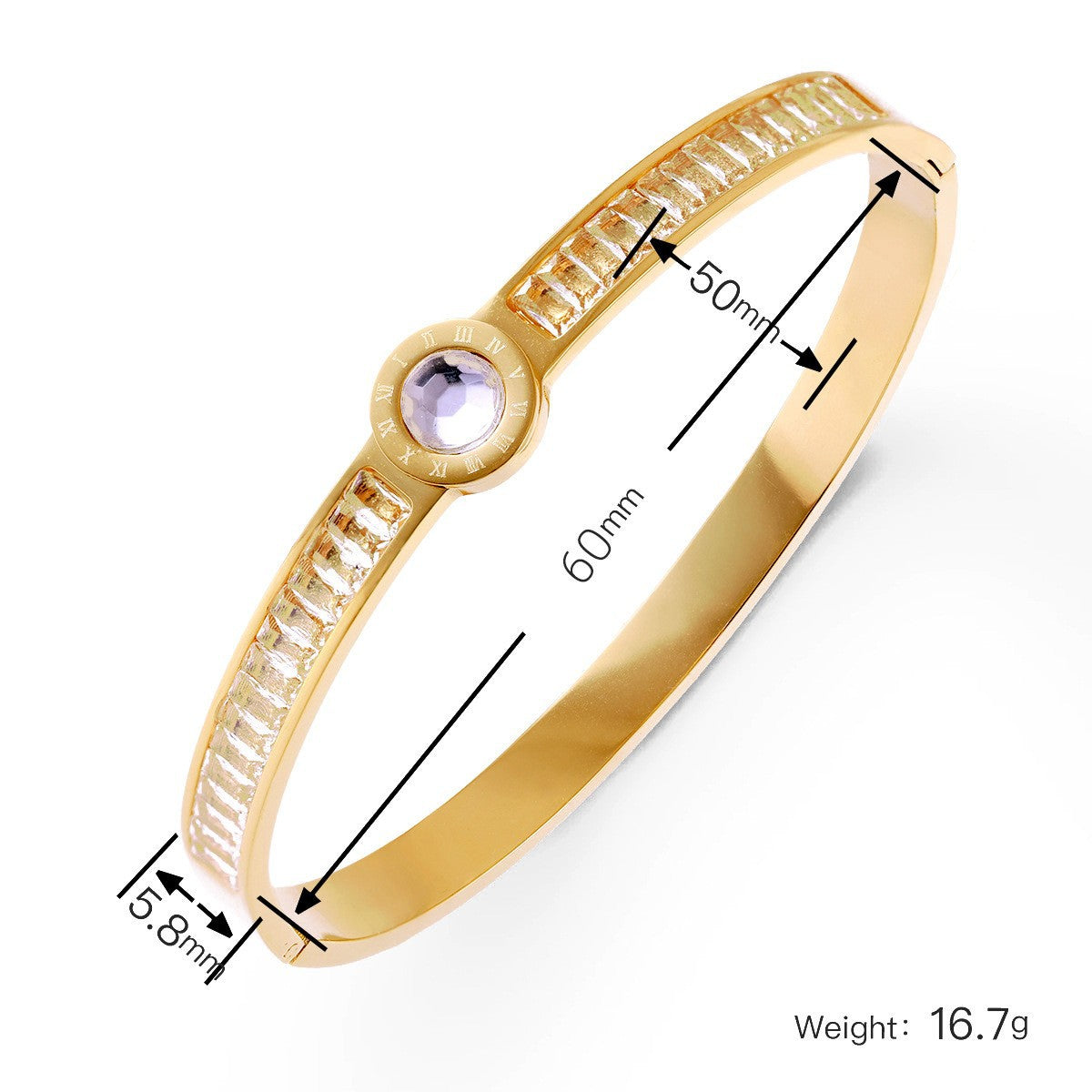 Crystal gold bracelet