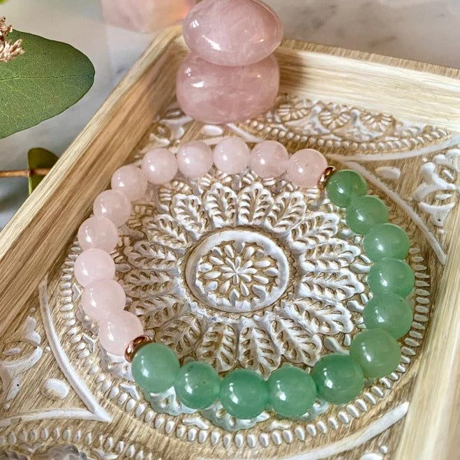 Natural polychrome stone string / men's and women's bracelet / meditation healing bracelet