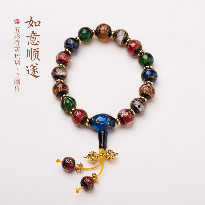 Colorful ash glazed hand string / men's and women's bracelet / exquisite gift