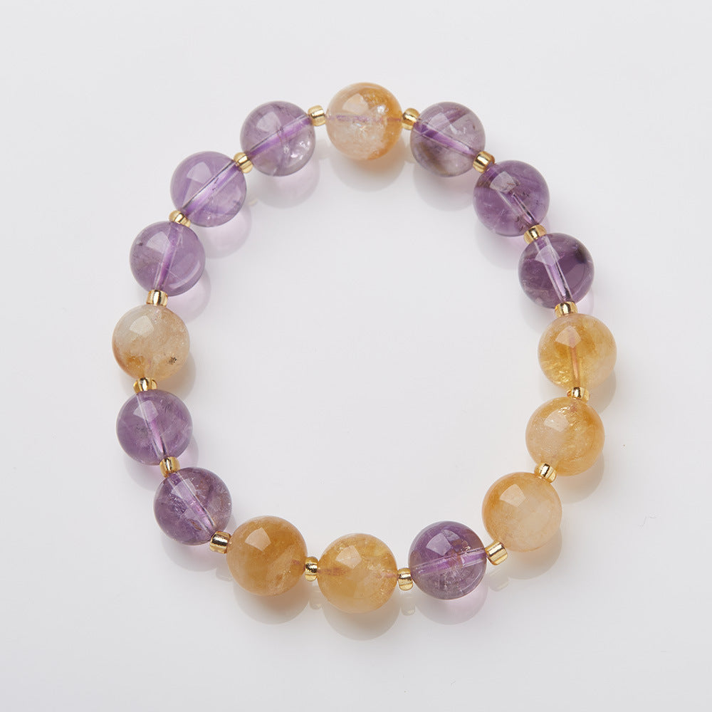 Nine violet fire carrier bracelet female/amethyst amethyst amethyst ghost design crystal gemstone DIY bracelet
