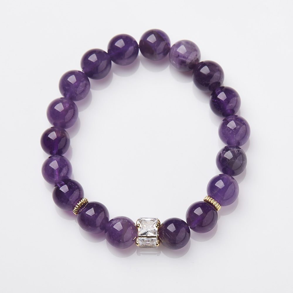 Nine violet fire carrier bracelet female/amethyst amethyst amethyst ghost design crystal gemstone DIY bracelet