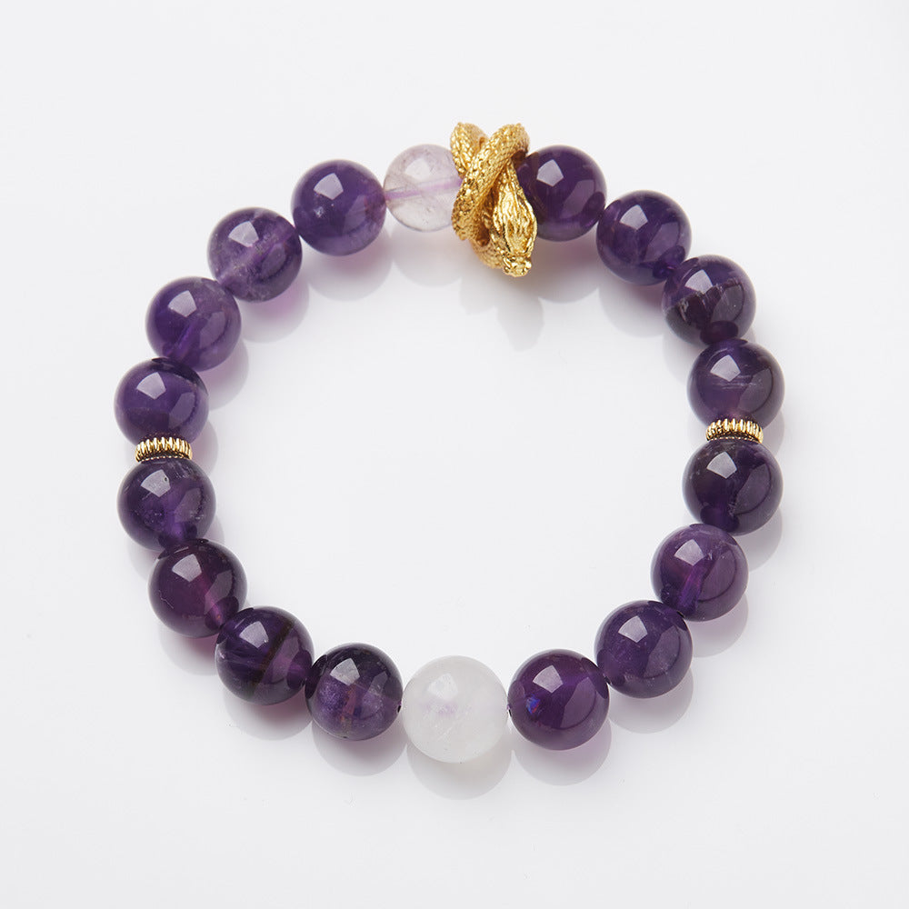 Nine violet fire carrier bracelet female/amethyst amethyst amethyst ghost design crystal gemstone DIY bracelet
