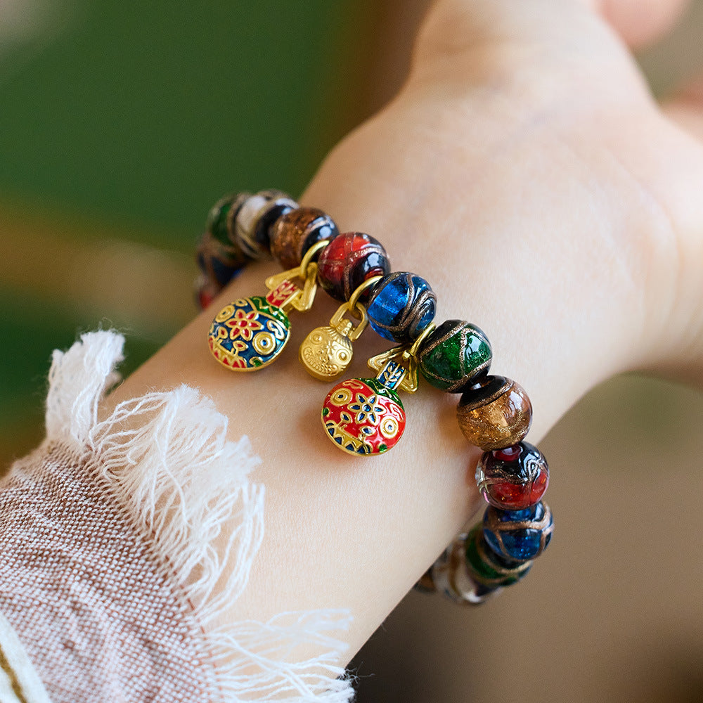 Colorful ash glazed hand string / men's and women's bracelet / exquisite gift