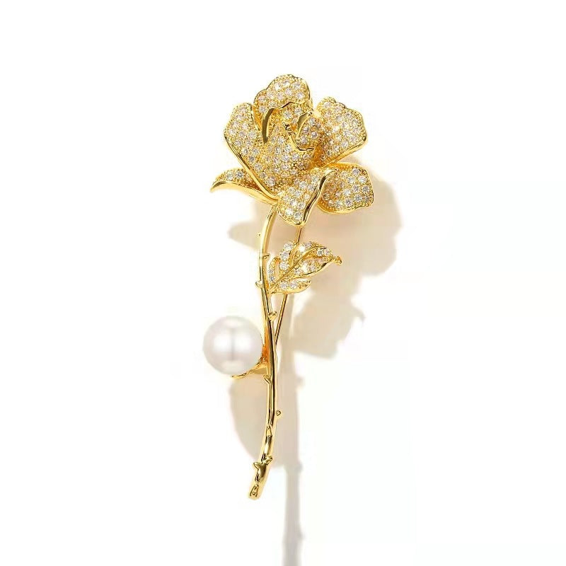 Rose brooch