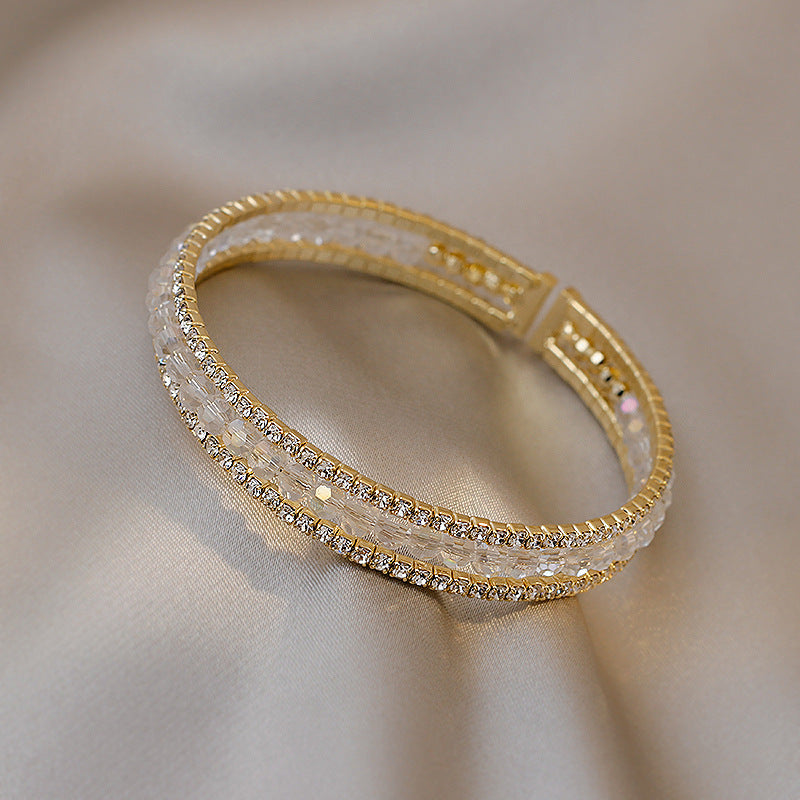 Diamond-encrusted ladies bracelet