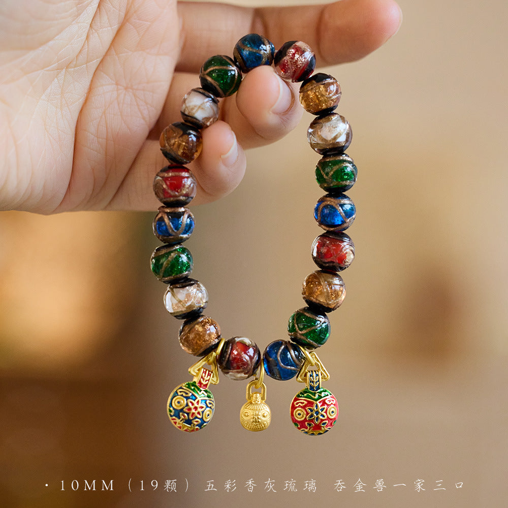 Colorful ash glazed hand string / men's and women's bracelet / exquisite gift