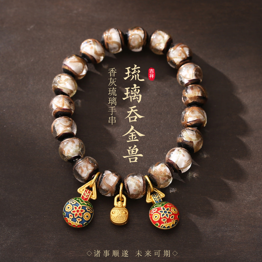 Colorful ash glazed hand string / men's and women's bracelet / exquisite gift