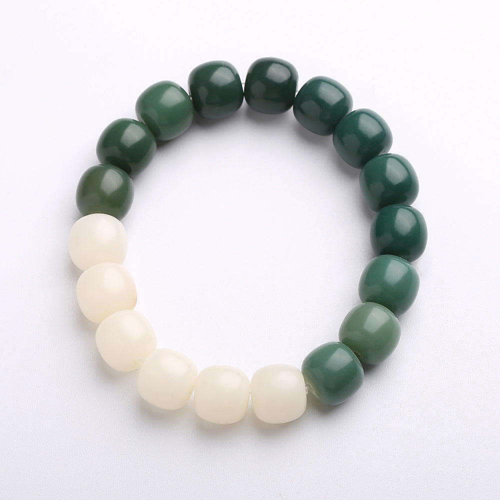Original Natural Bodhi Root Hand Skewers/White Jade Bodhi 108 Buddha Bead Rosary/Bodhi Bracelet