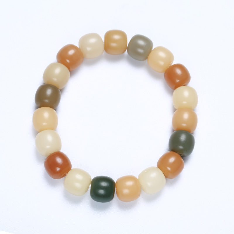 Original Natural Bodhi Root Hand Skewers/White Jade Bodhi 108 Buddha Bead Rosary/Bodhi Bracelet