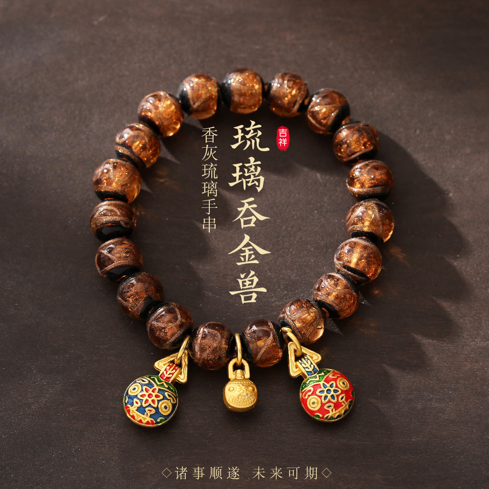 Colorful ash glazed hand string / men's and women's bracelet / exquisite gift