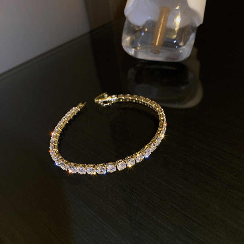 Diamond-encrusted ladies bracelet