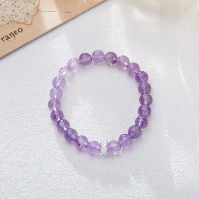 Nine violet fire carrier bracelet female/amethyst amethyst amethyst ghost design crystal gemstone DIY bracelet