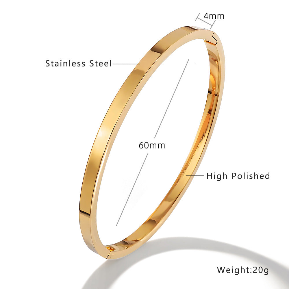 Finely polished gold bracelet