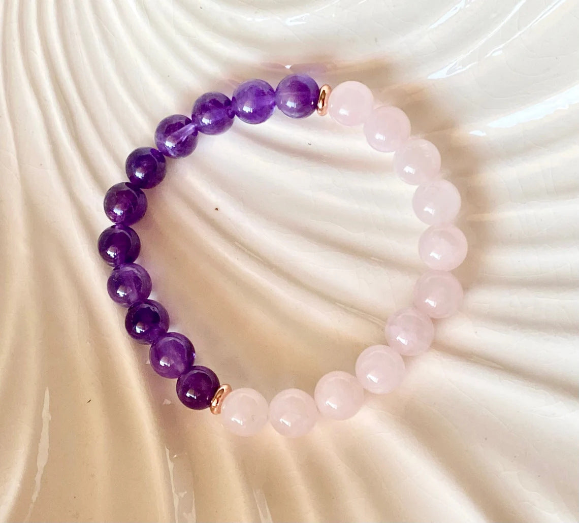 Natural polychrome stone string / men's and women's bracelet / meditation healing bracelet