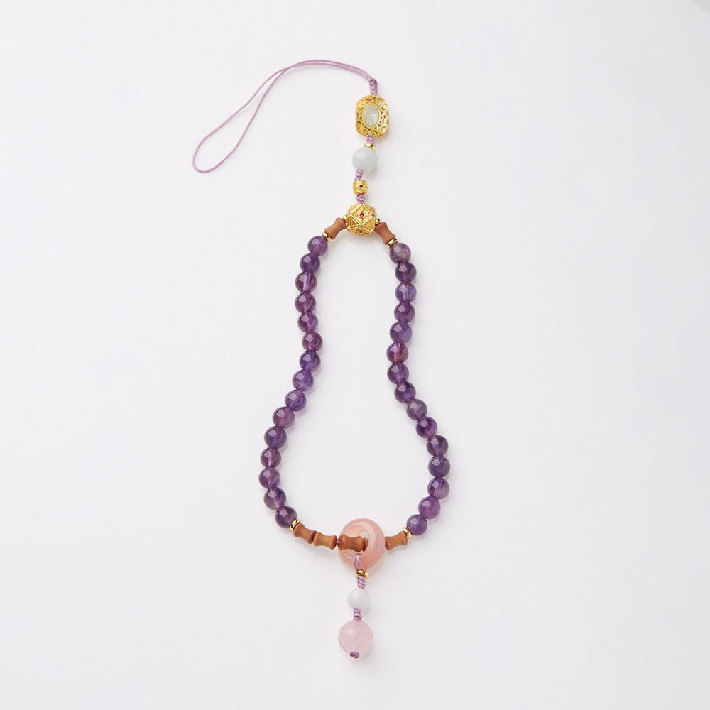 Nine violet fire carrier bracelet female/amethyst amethyst amethyst ghost design crystal gemstone DIY bracelet