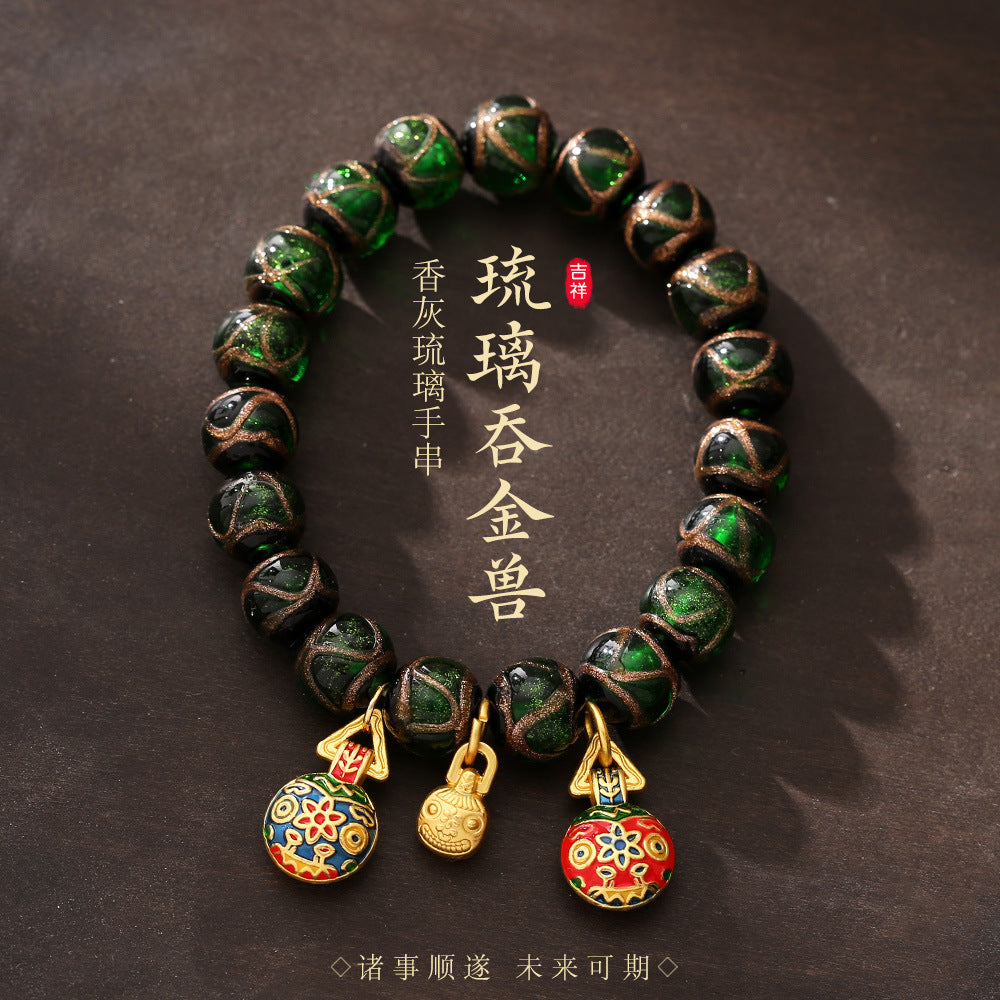 Colorful ash glazed hand string / men's and women's bracelet / exquisite gift