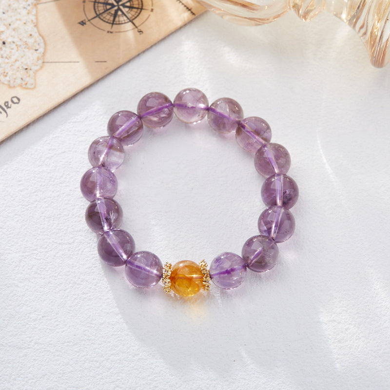 Nine violet fire carrier bracelet female/amethyst amethyst amethyst ghost design crystal gemstone DIY bracelet