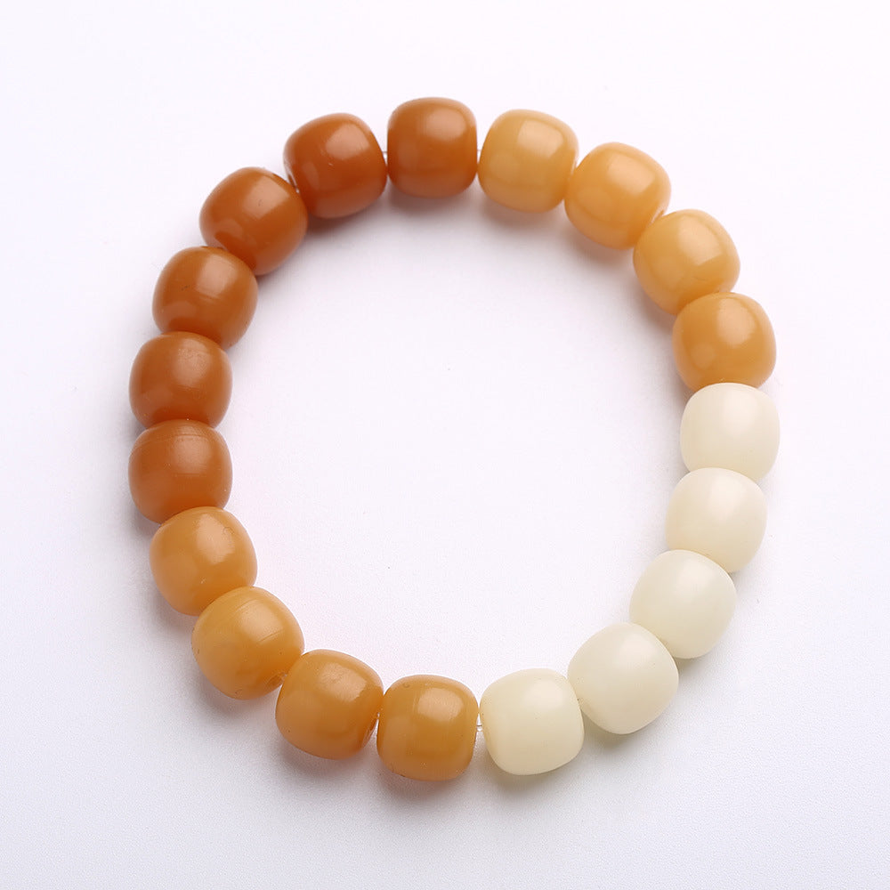 Original Natural Bodhi Root Hand Skewers/White Jade Bodhi 108 Buddha Bead Rosary/Bodhi Bracelet