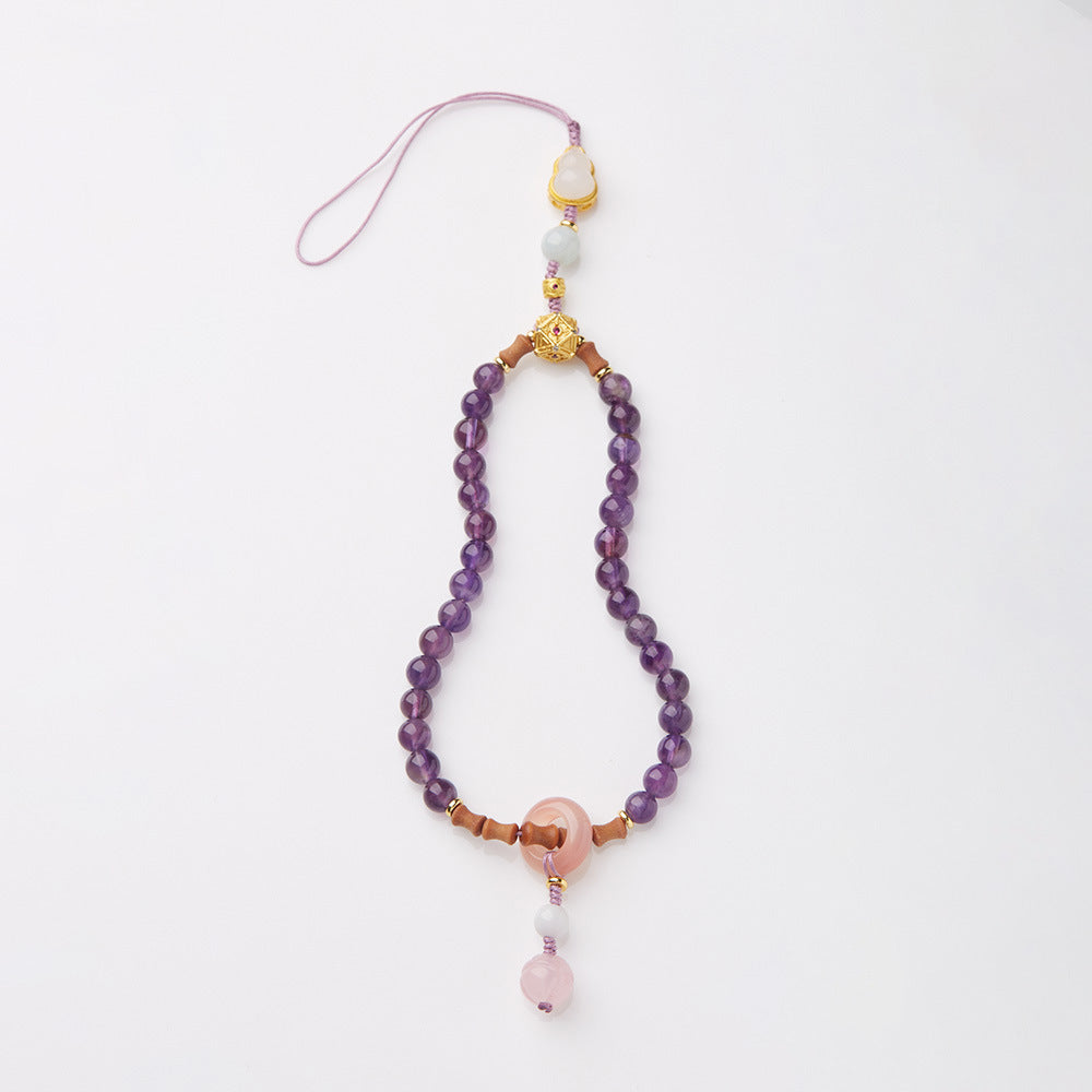 Nine violet fire carrier bracelet female/amethyst amethyst amethyst ghost design crystal gemstone DIY bracelet