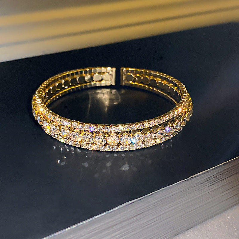 Diamond-encrusted ladies bracelet