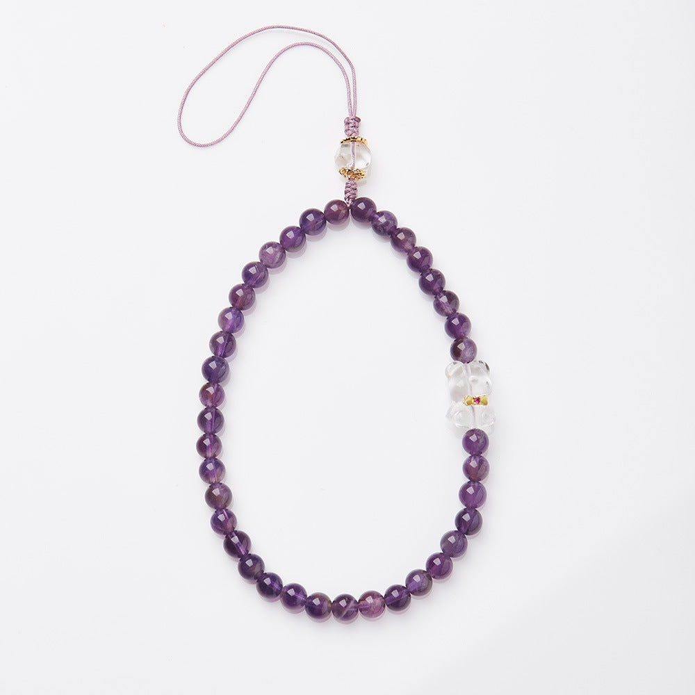 Nine violet fire carrier bracelet female/amethyst amethyst amethyst ghost design crystal gemstone DIY bracelet