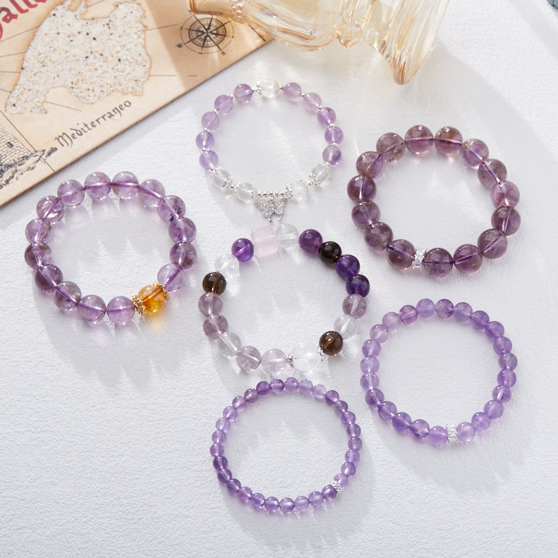 Amethyst Bracelet Original Female Nine Sons Leaving Fire Luck DIY Amethyst Jade Multi-Treasure Bracelet Natural Amethyst Bracelet