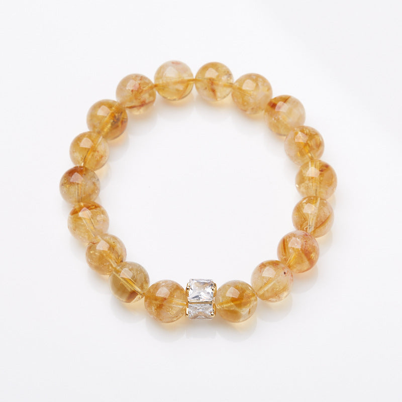 Brazil Citrine Bracelet Female Yellow Asse DIY Crystal Gem High-Grade Bracelet Girlfriend Gifts