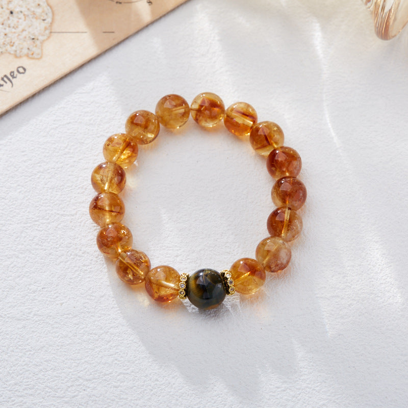 Brazil Citrine Bracelet Female Yellow Asse DIY Crystal Gem High-Grade Bracelet Girlfriend Gifts