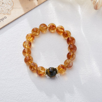 Brazil Citrine Bracelet Female Yellow Asse DIY Crystal Gem High-Grade Bracelet Girlfriend Gifts