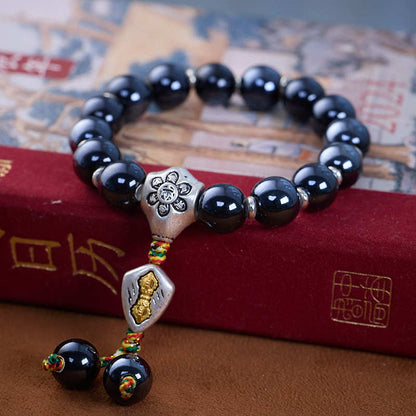 2025Year of the Snake Beijing Yongxiang Ash Glaze Bracelet Ash Porcelain Vajra Glaze Bracelet Temple Souvenir Gift