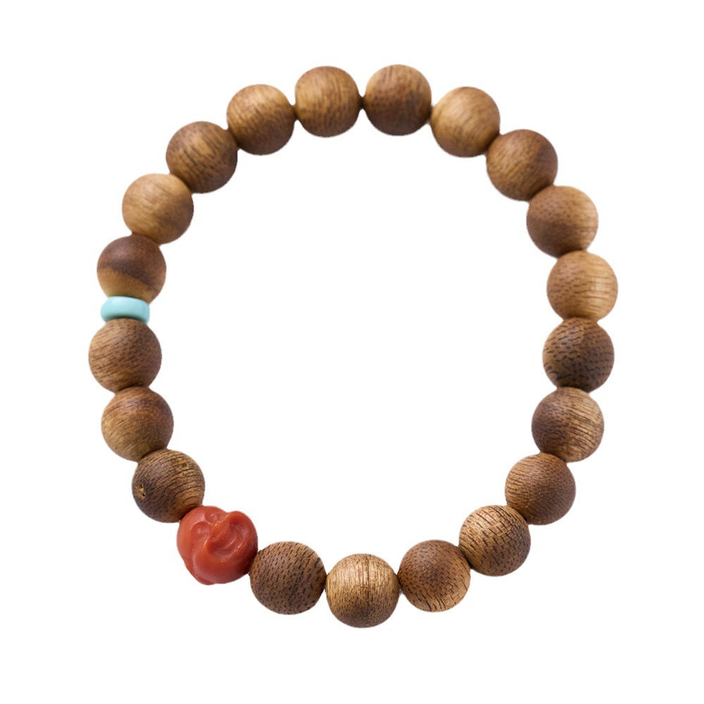Hainan Natural Qinan Agarwood Bracelet South Red Pixiu Bodhisattva Agarwood Bead Bracelet Cultural Play Buddhist Beads