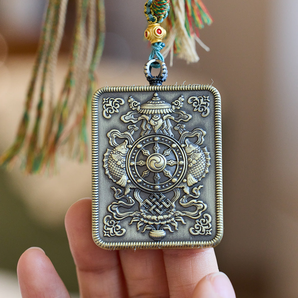 Tibetan Style Zakiram Zodiac Birth Year Buddha Hand-Painted Thangka Gawu Box Pendant Necklace for Men and Women Past Life and Current Life