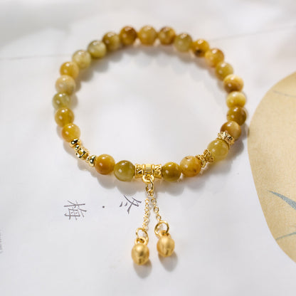 Neues Tigerauge-Steinarmband im chinesischen Stil, zwei Welten, Freude, Frühling voller Freude, goldenes Tigerauge-Armband für Frauen, High-End-Sinn, Geschenk im nationalen Stil