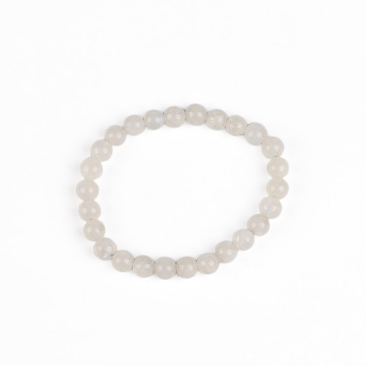 Brazilian Natural White Moonstone Bracelet Original DIY Single Circle Bracelet for Women Moonstone Jewelry Accessories