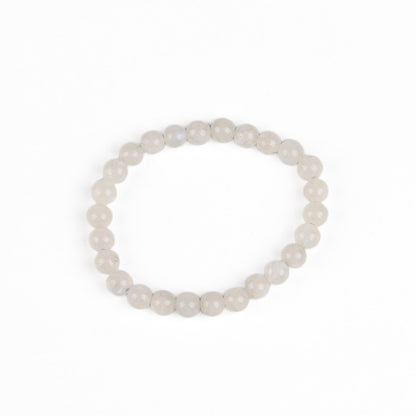 Brazilian Natural White Moonstone Bracelet Original DIY Single Circle Bracelet for Women Moonstone Jewelry Accessories