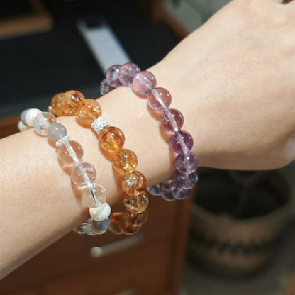 Brazil Citrine Bracelet Female Yellow Asse DIY Gemstone High-End Crystal Bracelet Best Friend Gift