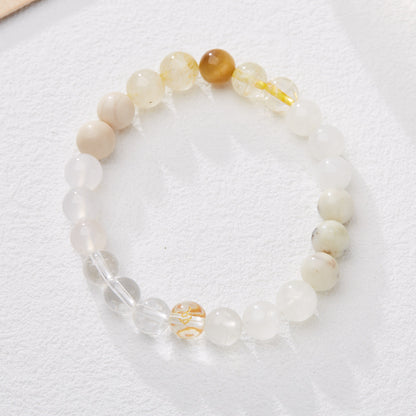 Five Elements Bracelet Golden Wood Water Fire Earth Birthday Year Multi Jewels Bracelet Temple Taoist View Binding Scenic Spot Gift