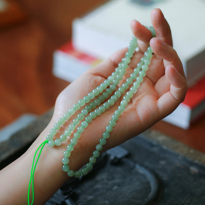 Customized Processing Natural Hetian Jade DIY Accessories Round Beads Loose Beads108Jade Bead Bracelet Accessories