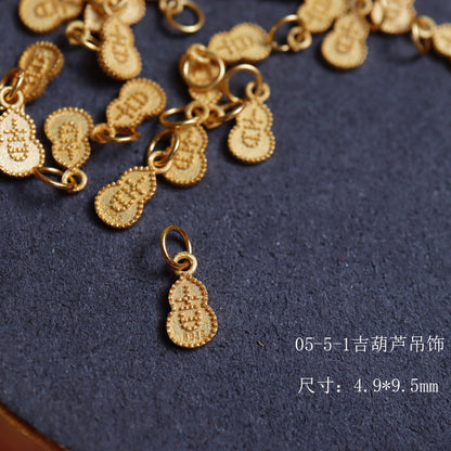 Silver Gold Plated Accessories  Small Brand DIY Handmade Jewelry Accessories Butterfly Money Bag Crystal South Red Agate Flowing Style