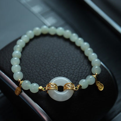 Natural6MM Hetian Jade Bracelet for Women S925Sterling Silver Jade Jewelry Bracelet Gift for Best Friend Wholesale