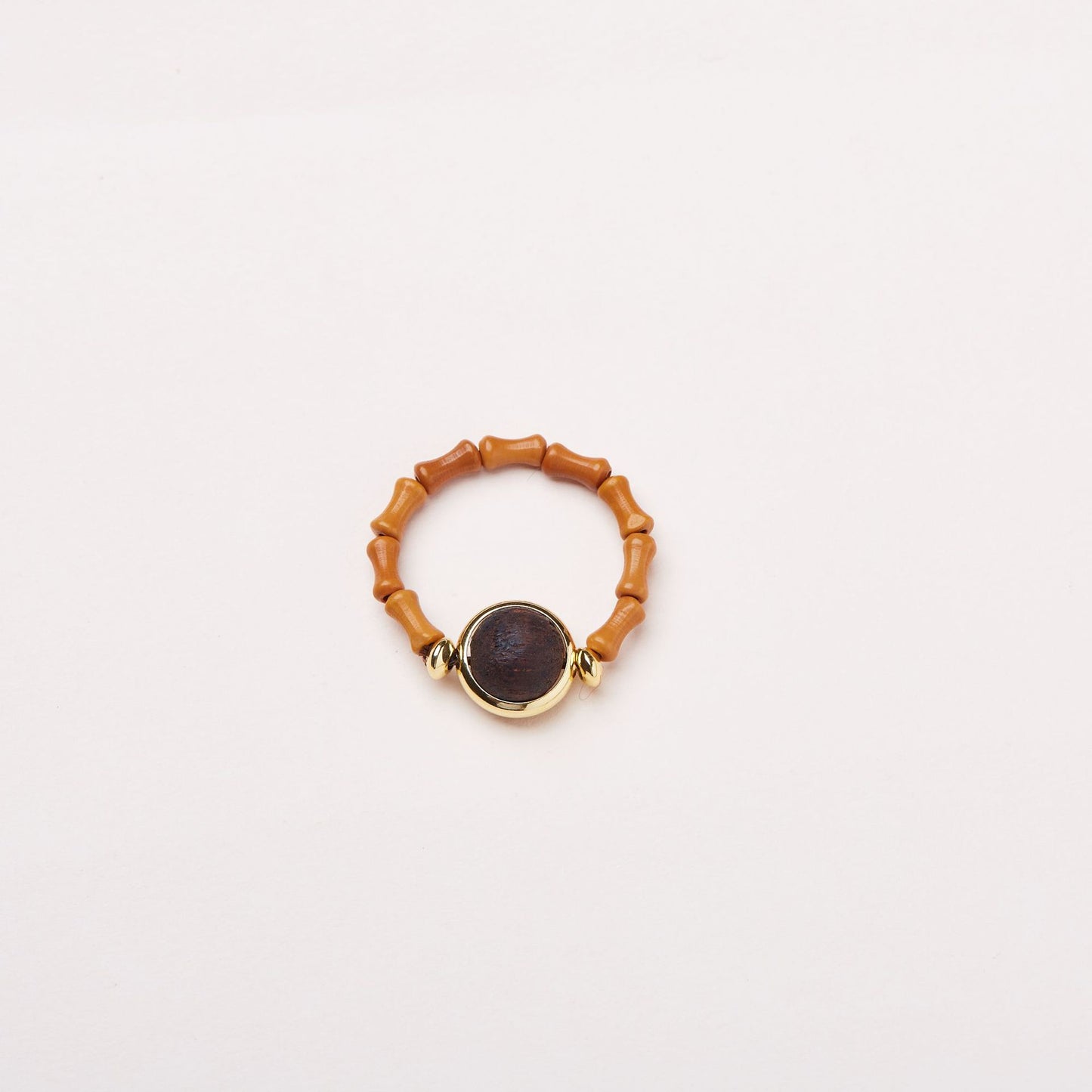New Chinese Style Natural Fragrant Ring for Women Walnut Bamboo Tail Ring Hanfu Chinese Style Accessories