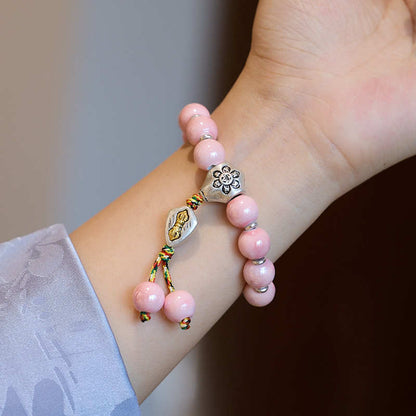 2025Year of the Snake Beijing Yongxiang Ash Glaze Bracelet Ash Porcelain Vajra Glaze Bracelet Temple Souvenir Gift
