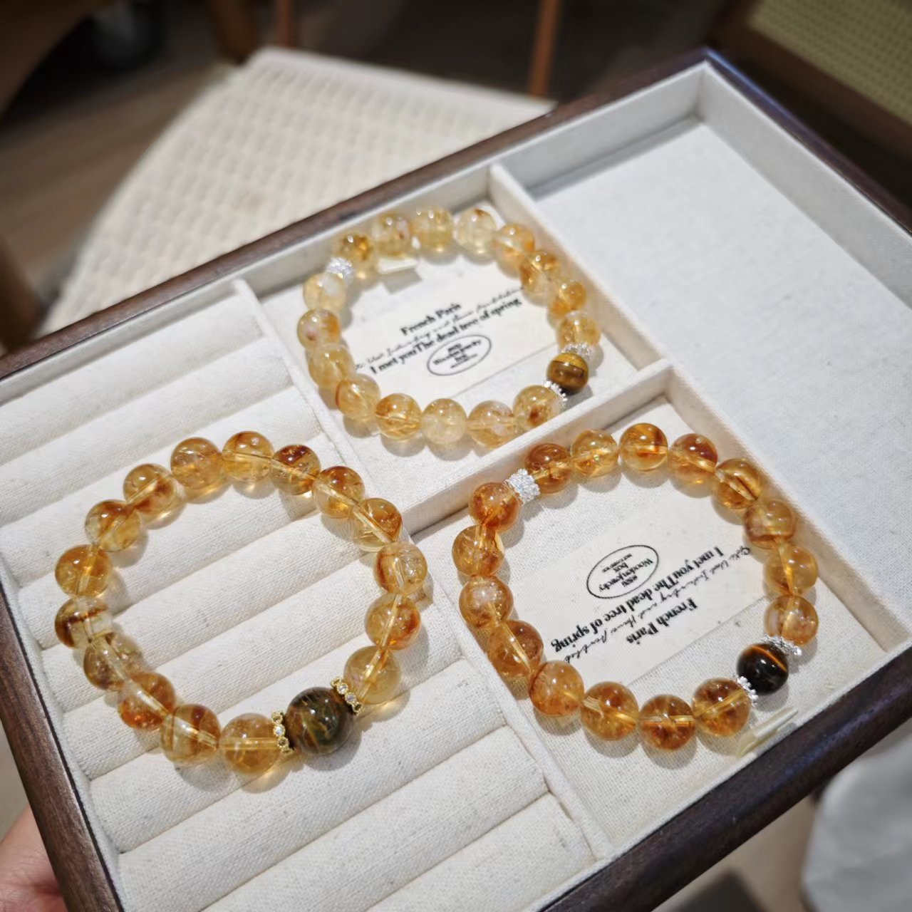 Brazil Citrine Bracelet Female Yellow Asse DIY Gemstone High-End Crystal Bracelet Best Friend Gift