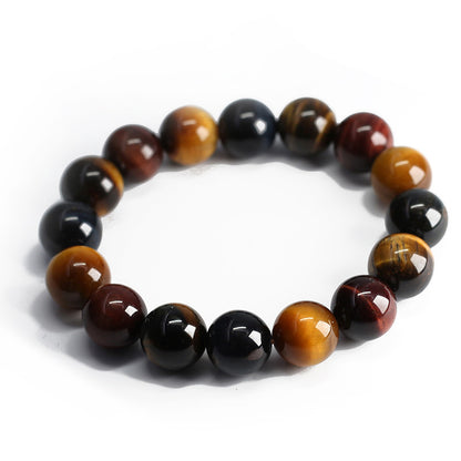 Natural Red Blue Yellow Tiger Eye Bracelet AA Red Blue Yellow Tiger Eye Stone Bracelet Yiwu Small Goods Cross-border hot sale