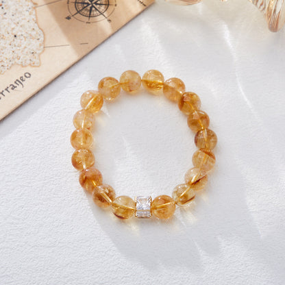 Brazil Citrine Bracelet Female Yellow Asse DIY Crystal Gem High-Grade Bracelet Girlfriend Gifts