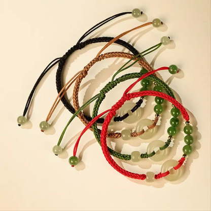 Hotan Yuping Buckle Braided Rope Ladies Bracelet