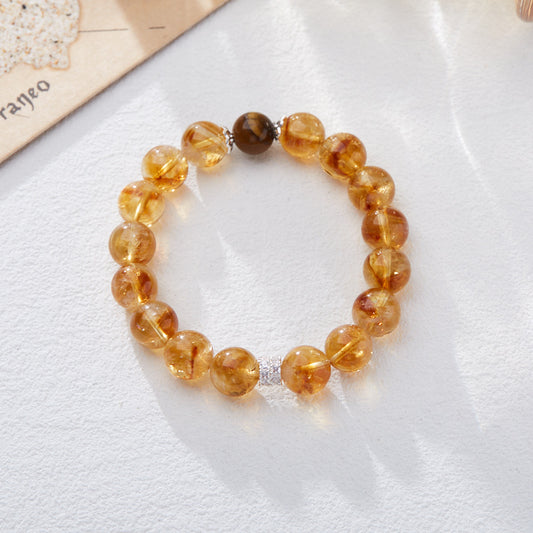 Brazil Citrine Bracelet Female Yellow Asse DIY Crystal Gem High-Grade Bracelet Girlfriend Gifts