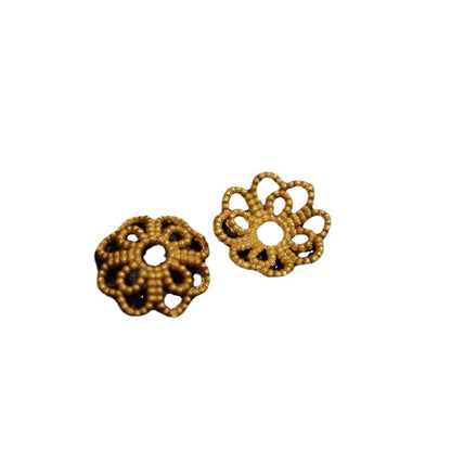Silver Gold Plated Accessories  Spacer Beads Receptacle Spacer DIY Handmade Jewelry Accessories Small Teardrop Flow Matching Bracelet Anklet