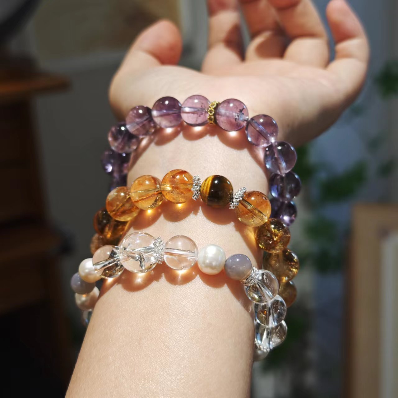 Brazil Citrine Bracelet Female Yellow Asse DIY Gemstone High-End Crystal Bracelet Best Friend Gift