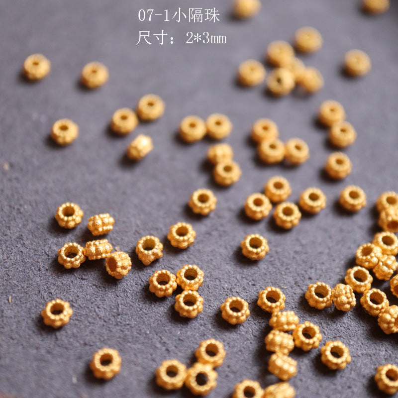 Silver Gold Plated Accessories  Spacer Beads Receptacle Spacer DIY Handmade Jewelry Accessories Small Teardrop Flow Matching Bracelet Anklet